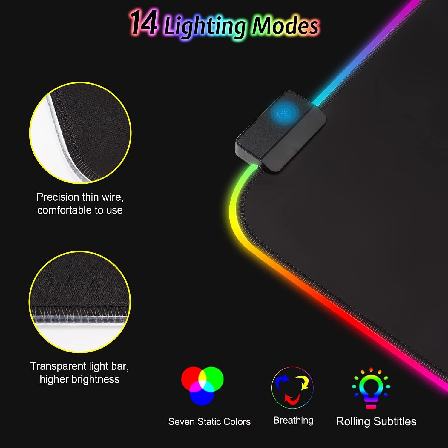 Realky RGB  800x300mm XXL Gaming Mousepad