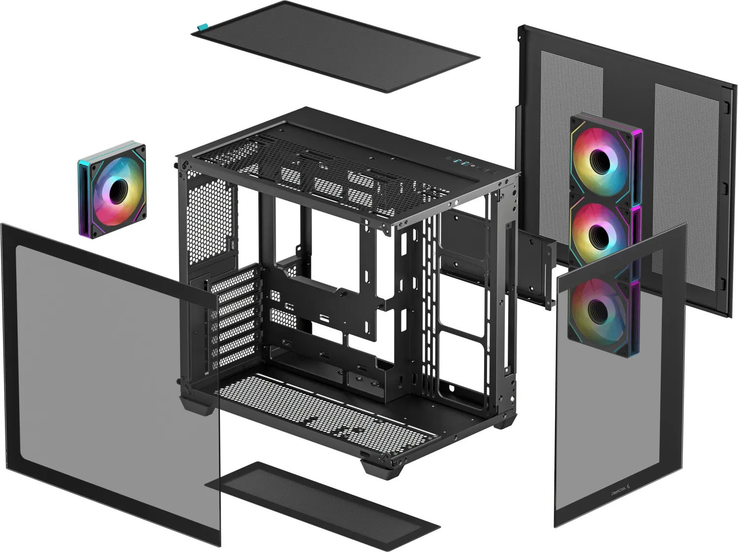 DeepCool CG530 4F, schwarz, Glasfenster