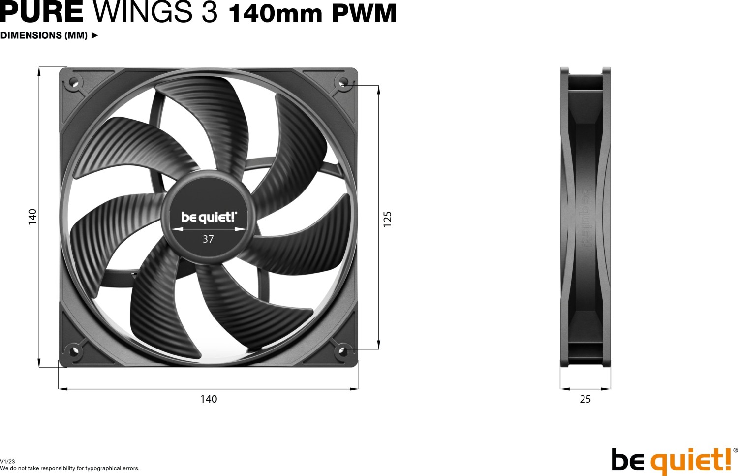 BeQuiet! Pure Wings 3 PWM 140mm 